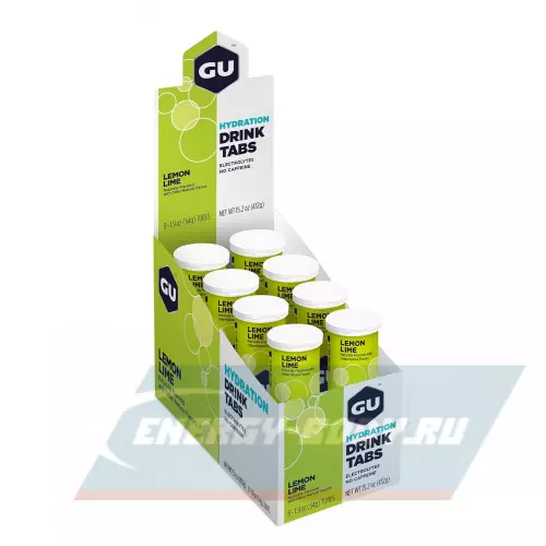  GU ENERGY GU HYDRATION DRINK TABS Лимон-Лайм, 8 туб