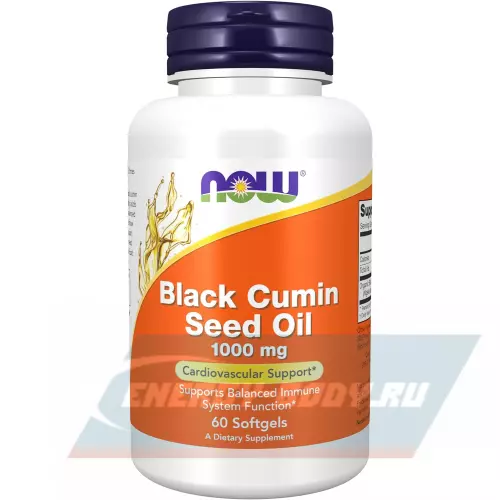  NOW FOODS Black Cumin Seed Oil 1000 mg 60 гелевые капсулы