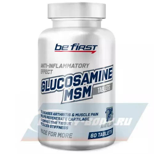 Глютамин Be First Glucosamine MSM (глюкозамин МСМ) 60 таблеток