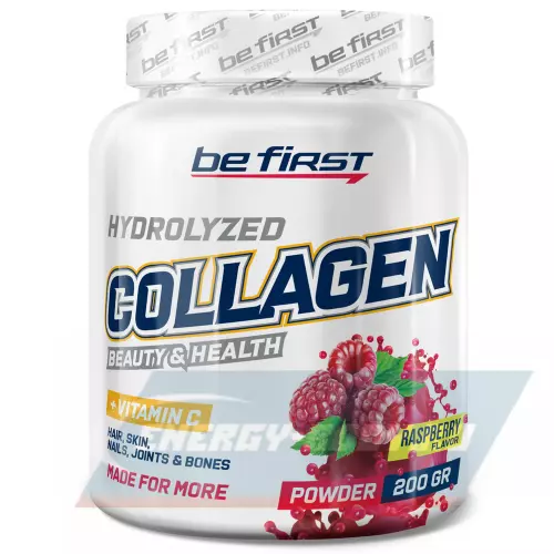 COLLAGEN Be First Collagen + vitamin C powder (коллаген с витамином С) Малина, 200 г
