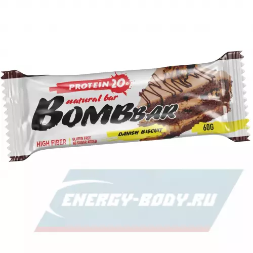 Батончик протеиновый Bombbar Protein Bar Датский бисквит, 5 x 60 г