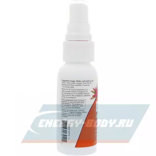  NOW FOODS B-12 Liposomal Spray (2 Oz) 59 ml Малина, 59 мл