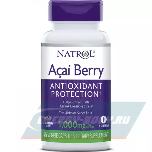  Natrol AcaiBerry 1000 mg Нейтральный, 75 капсул