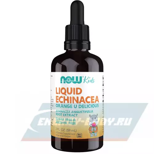  NOW FOODS Kids Liquid Echinacea Апельсин, 59 мл