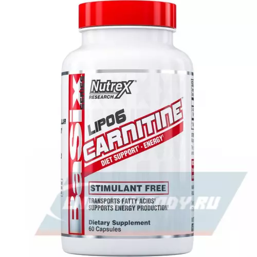 L-Карнитин NUTREX Lipo-6 Carnitine 1488.1 mg (US) 60 капсул