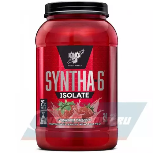  BSN SYNTHA-6 ISOLATE Молочный коктейль с клубникой, 912 г / 2.01 LB