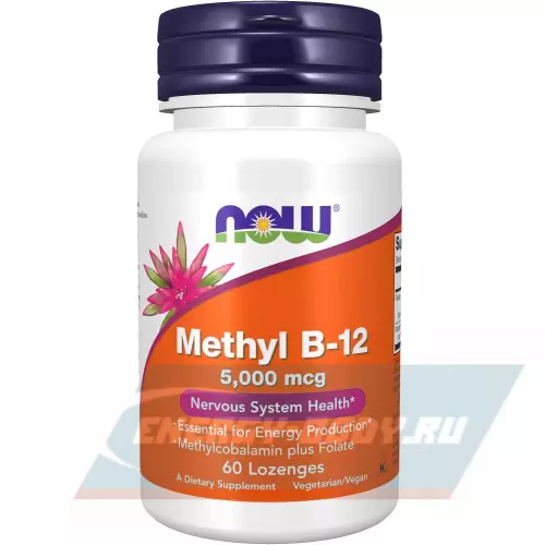  NOW FOODS Methyl B-12 5000 mcg 60 леденцы