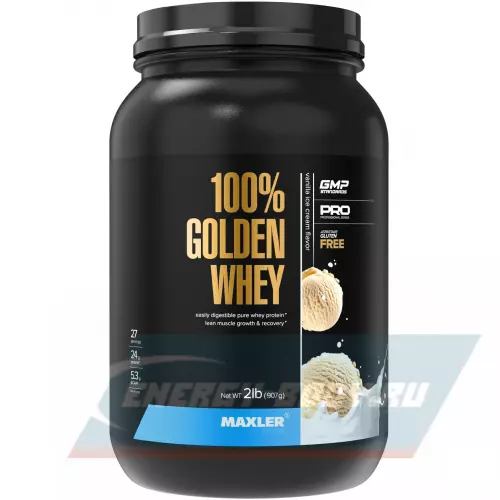  MAXLER 100% Golden Whey Ванильное мороженное, 907 г