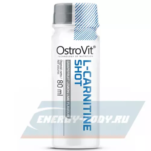 L-Карнитин OstroVit L-Carnitine Shot Грейпфрут-лимон-лайм, 20 x 80 мл