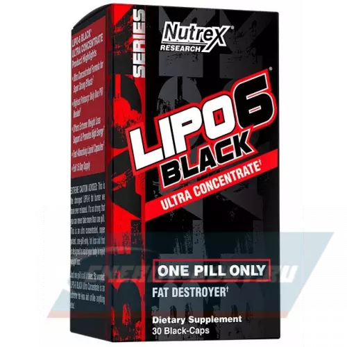  NUTREX Lipo-6 Black Ultra Concentrate (+Yohimbine) 30 капсул