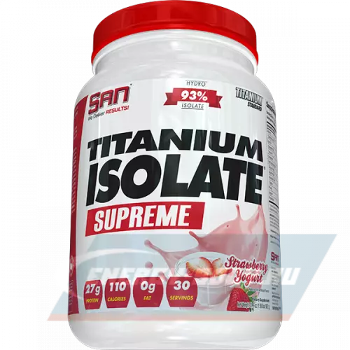  SAN Titanium Isolate Supreme Клубника йогурт, 900 г