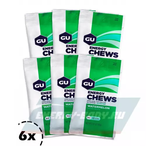 Энергетик GU ENERGY Мармеладки GU Energy Chews Арбуз, 6 x 8 конфет