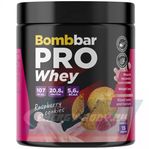  Bombbar Whey Protein Pro Малиновое печенье, 450 г