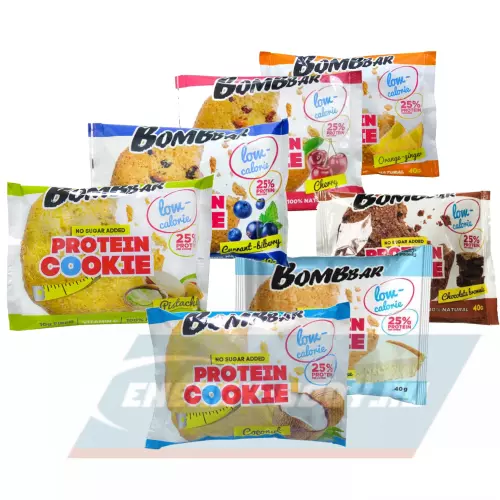 Батончик протеиновый Bombbar Protein cookie Микс, 7 x 40 г