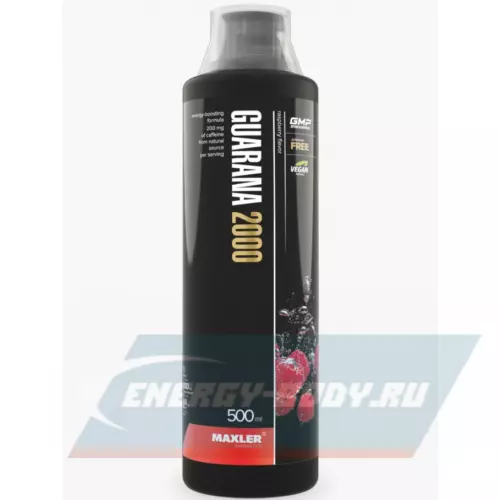 Энергетик MAXLER Guarana 2000 Малина, 500 мл