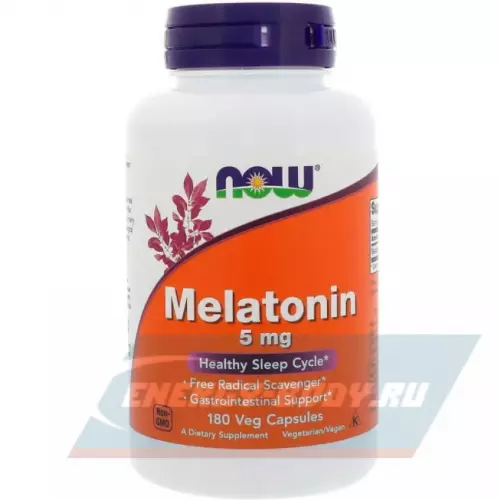  NOW FOODS Melatonin - Мелатонин 5 мг 180  веган капсул