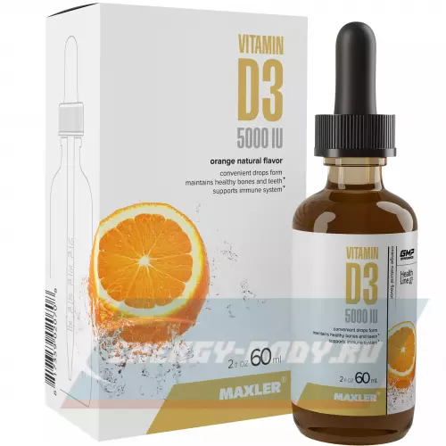  MAXLER Vitamin D3 5000IU Апельсин, 60 мл