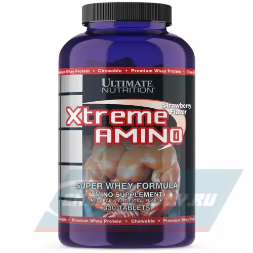 Аминокислотны Ultimate Nutrition Xtreme Amino Super Клубника, 330 жевательных таблеток