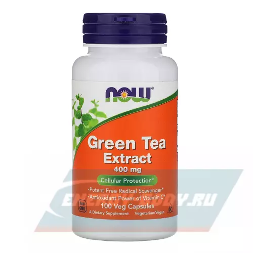  NOW FOODS Green Tea Extract 400 mg 100 вегетарианских капсул