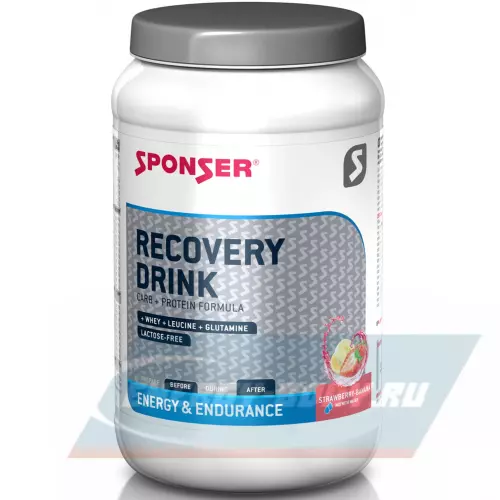 Восстановление SPONSER RECOVERY DRINK Клубника-банан, 1200 г