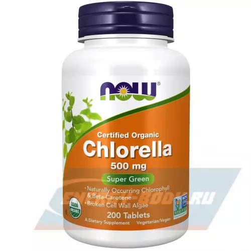  NOW FOODS Chlorella 500 mg 200 таблеток