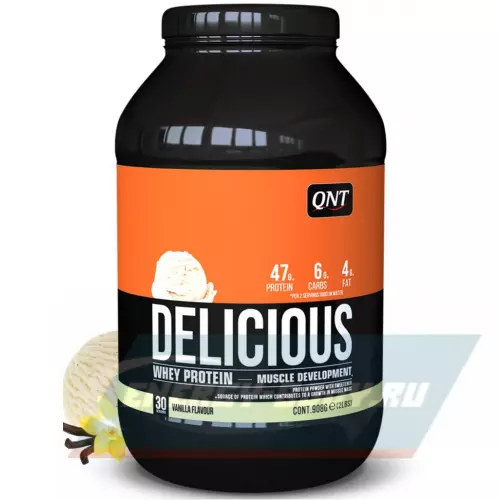  QNT DELICIOUS WHEY PROTEIN POWDER Ваниль, 908 г