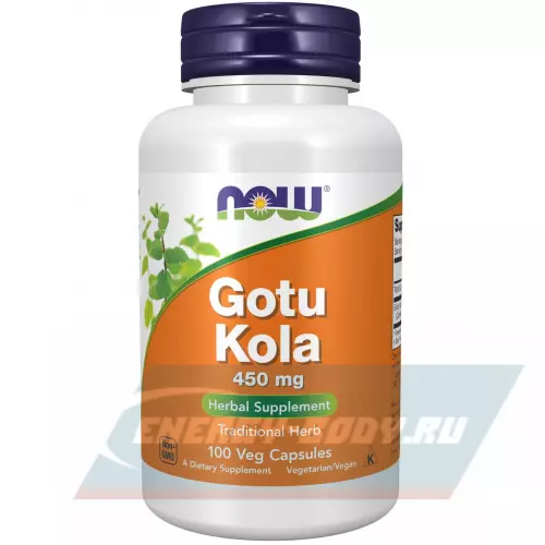  NOW FOODS Gotu Kola 450 mg Нейтральный, 100 веган капсул