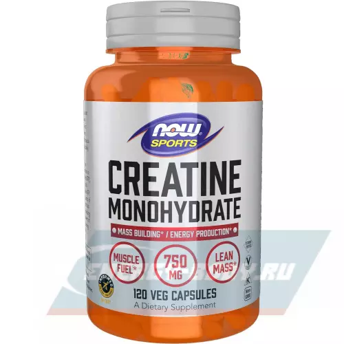  NOW FOODS Creatine 750 mg 120 веган капсул