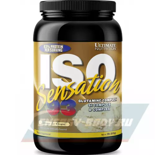  Ultimate Nutrition ISO Sensation 93 Банановое мороженное, 910 г