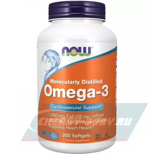 Omega 3 NOW FOODS Omega-3 - Омега 3 1000 мг Нейтральный, 300 гелевых капсул