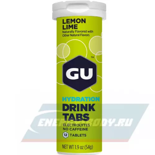  GU ENERGY GU HYDRATION DRINK TABS Лимон-Лайм, 1 туба