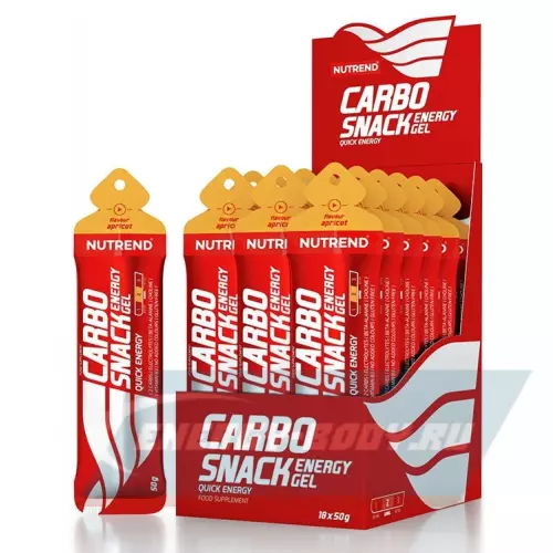 Энергетический гель NUTREND 18x50 Carbosnack Абрикос, саше 18 шт x 50 г