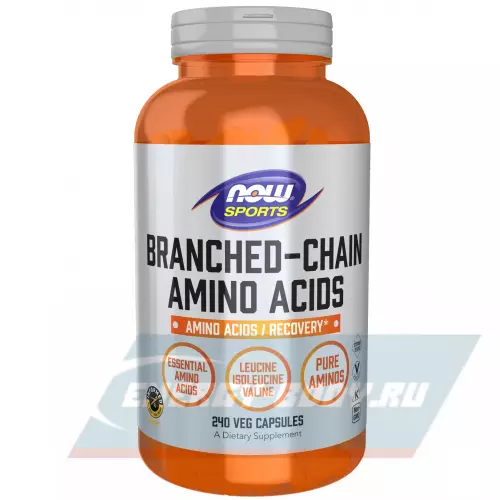 Аминокислотны NOW FOODS Branched-Chain Amino Acids 240 веган капсул