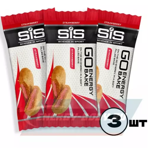 Батончик энергетический SCIENCE IN SPORT (SiS) GO Energy Bake Клубника, 3 x 50 г