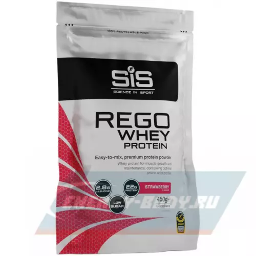  SCIENCE IN SPORT (SiS) REGO Whey Protein Клубника, 450 г