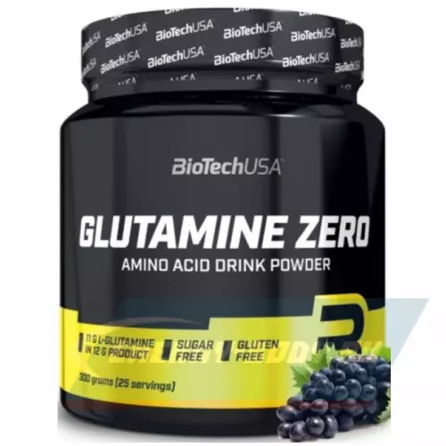Глютамин BiotechUSA Glutamine Zero 300 г Виноград, 300 г