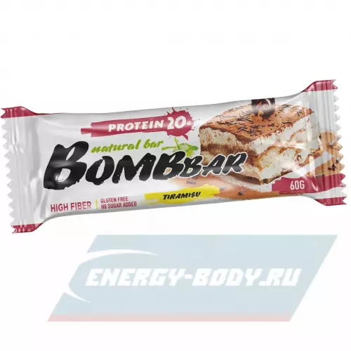 Батончик протеиновый Bombbar Protein Bar Набор №5.6 (перекус 2), 20 x 60 г