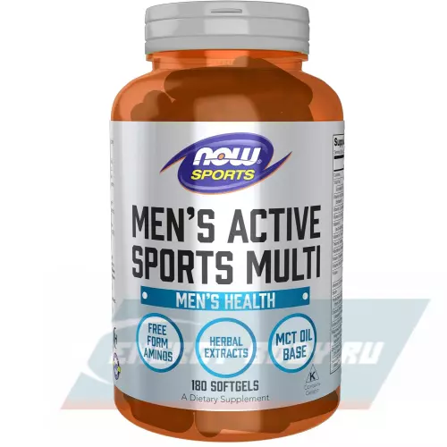  NOW FOODS Men's Active Sports Multi 180 гелевые капсулы