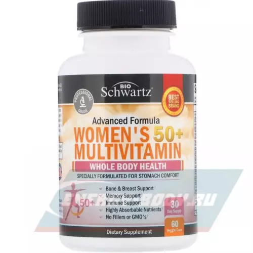  BioSchwartz Women's 50+ Multivitamin 60 вегетарианских капсул