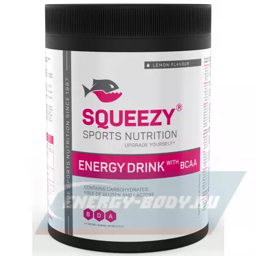  SQUEEZY ENERGY DRINK + BCAA Лимон, 650 г