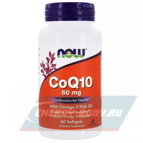  NOW FOODS CoQ10 60 мг + Omega-3 60 капсул