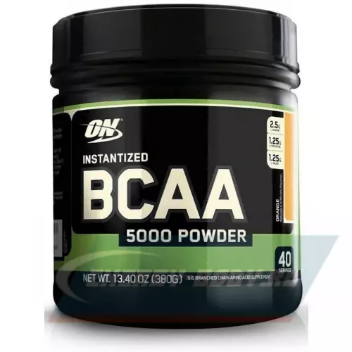 ВСАА OPTIMUM NUTRITION BCAA 5000 Powder 2:1:1 Апельсин, 380 г