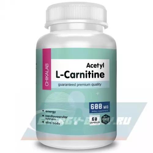 L-Карнитин Chikalab Acetyl L-Carnitine 600 мг 60 капсул