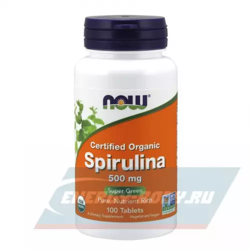  NOW FOODS Spirulina 500 mg 100 таблеток