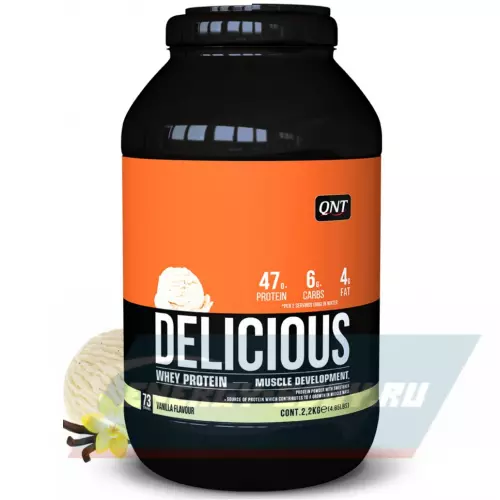  QNT DELICIOUS WHEY PROTEIN POWDER Ваниль, 2200 г