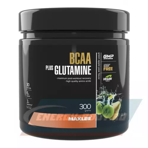 ВСАА MAXLER BCAA + Glutamine Зеленое яблоко - Груша, 300 г