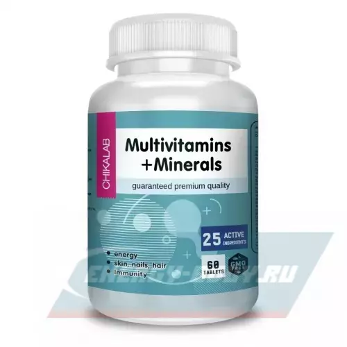  Chikalab Multivitamins Plus Minerals Нейтральный, 60 таблеток