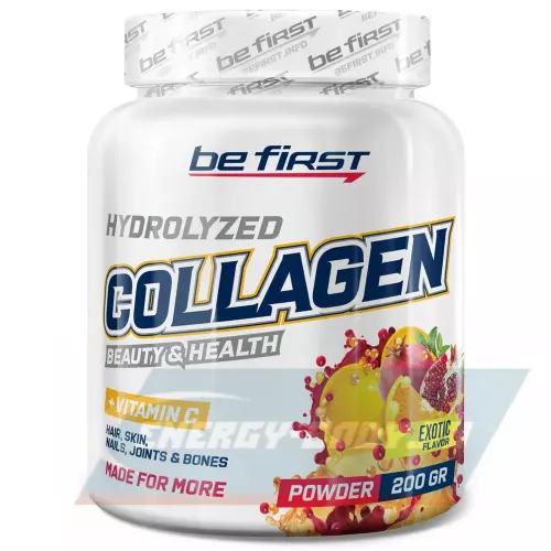 COLLAGEN Be First Collagen + vitamin C powder (коллаген с витамином С) Экзотик, 200 г