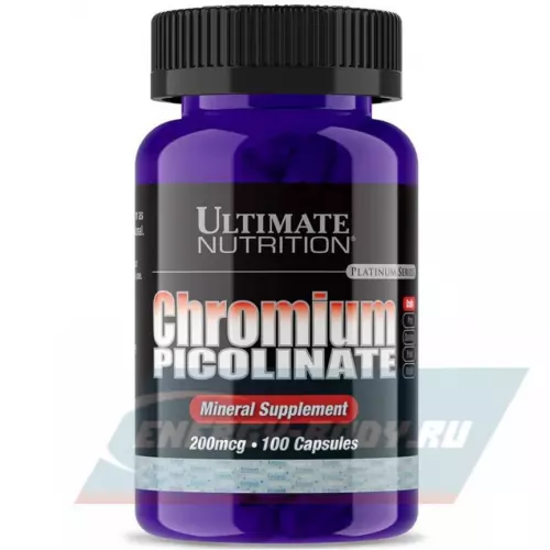 Минералы Ultimate Nutrition CHROMIUM PICOLINATE 200 mcg нейтральный, 100 капсул