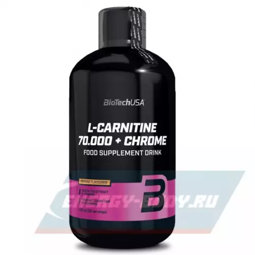 L-Карнитин BiotechUSA L-Carnitine 70.000 + Chrome Апельсин, 500 мл